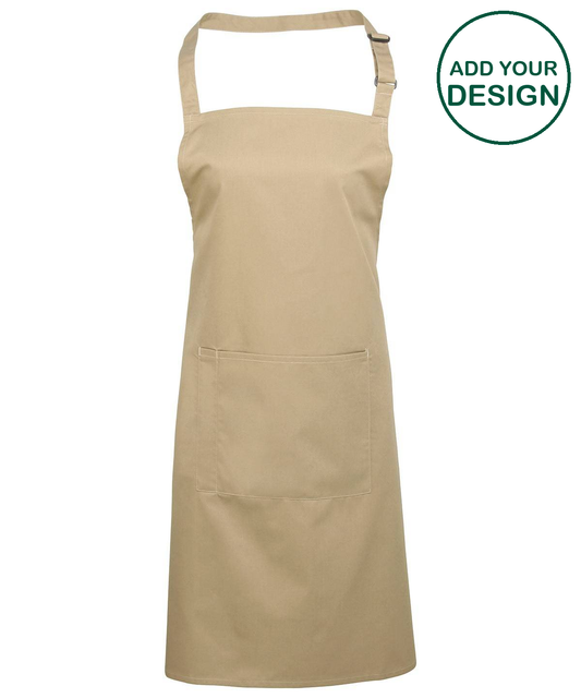 Colours bib apron with pocket