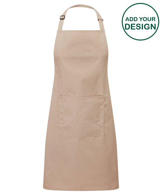 Colours bib apron with pocket
