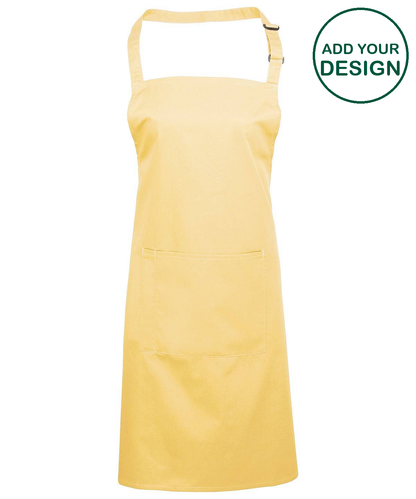Colours bib apron with pocket