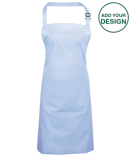 Colours bib apron with pocket