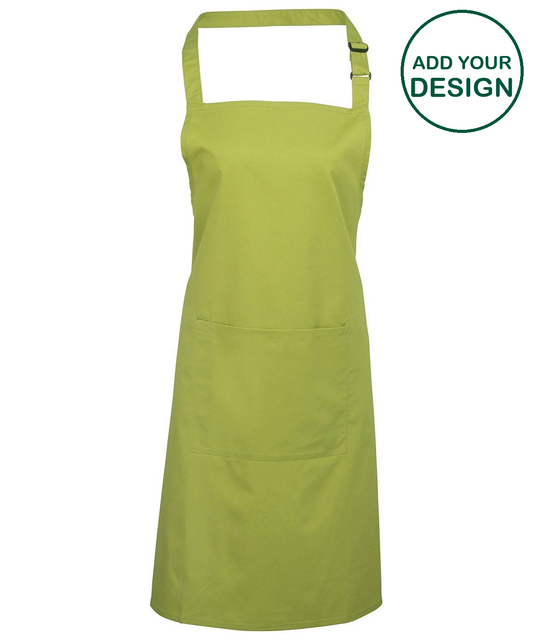 Colours bib apron with pocket