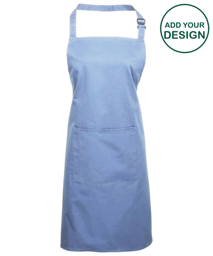 Colours bib apron with pocket
