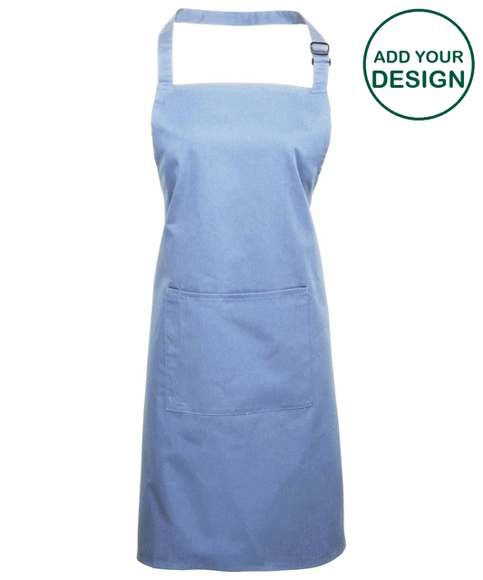 Colours bib apron with pocket