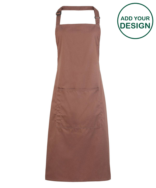 Colours bib apron with pocket