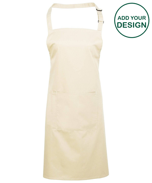 Colours bib apron with pocket