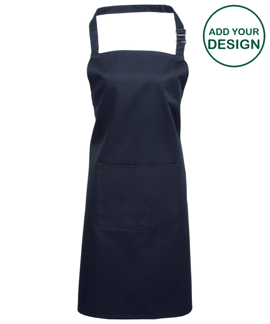 Colours bib apron with pocket