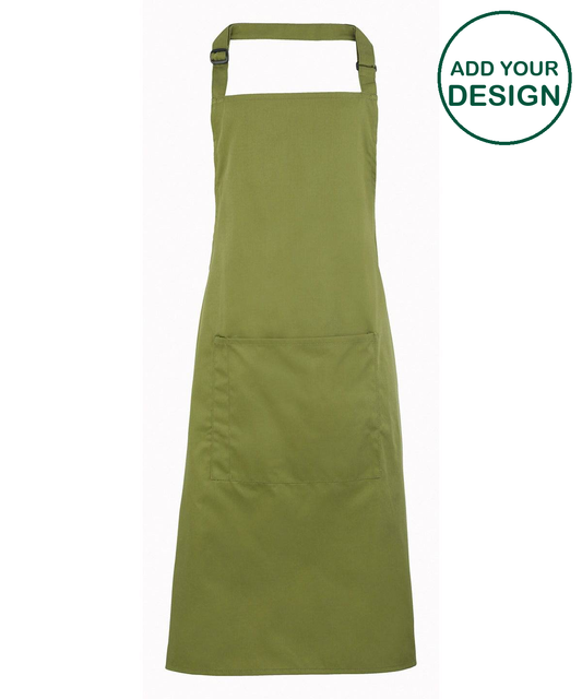 Colours bib apron with pocket