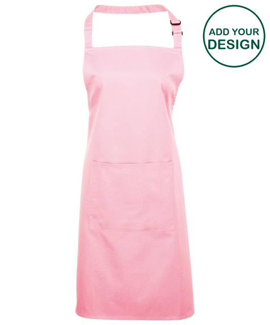 Colours bib apron with pocket