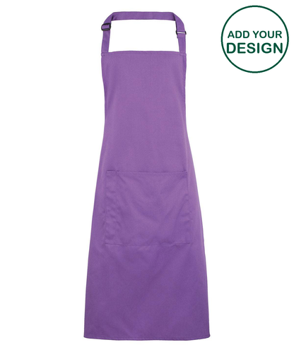 Colours bib apron with pocket