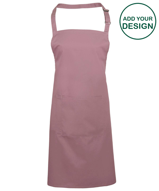 Colours bib apron with pocket