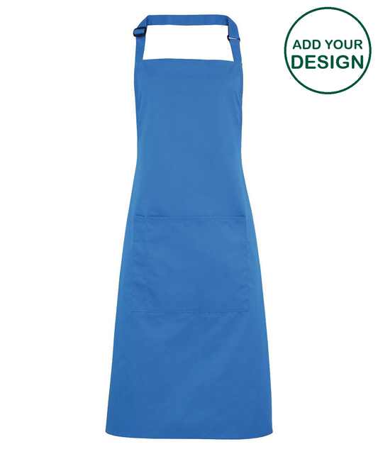 Colours bib apron with pocket