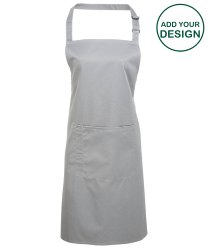 Colours bib apron with pocket