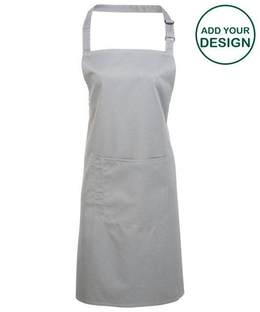 Colours bib apron with pocket