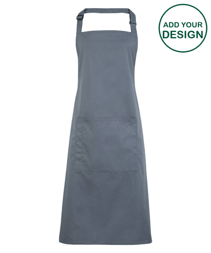 Colours bib apron with pocket