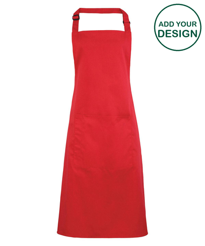 Colours bib apron with pocket