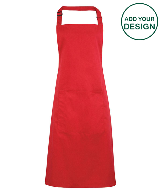 Colours bib apron with pocket