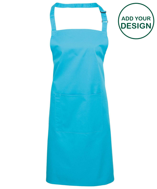 Colours bib apron with pocket