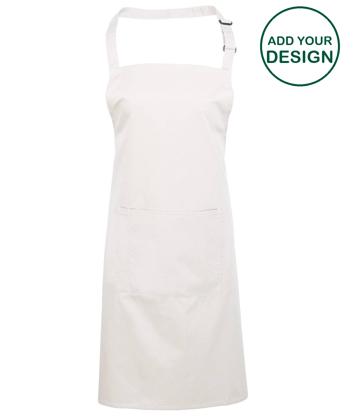 Colours bib apron with pocket