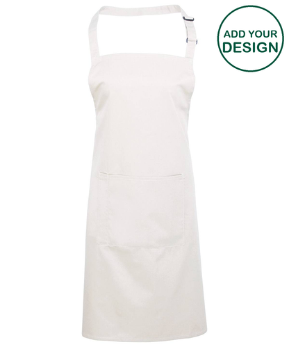 Colours bib apron with pocket