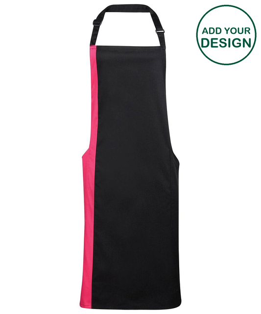 Contrast bib apron