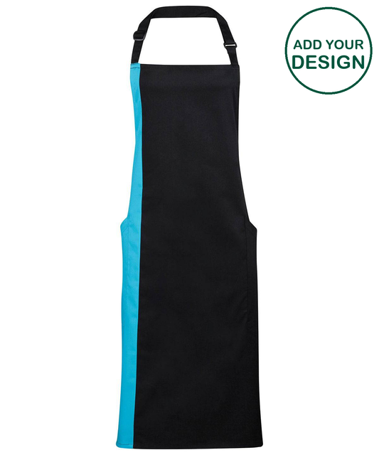 Contrast bib apron