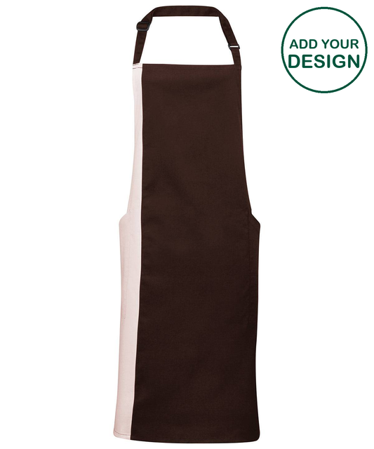 Contrast bib apron