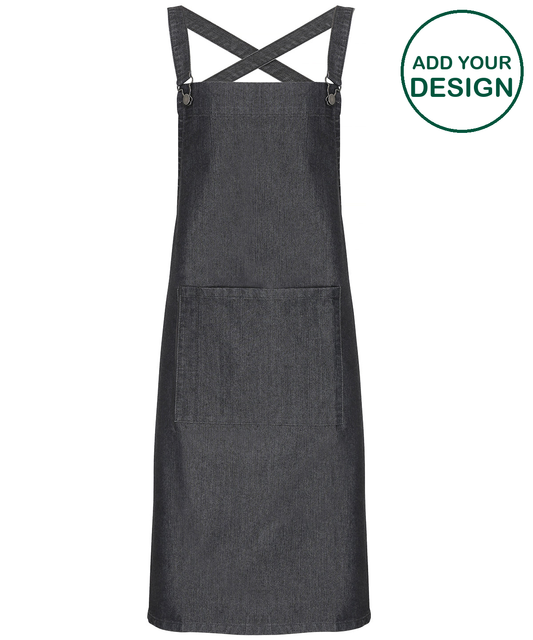 Cross back 'barista' bib apron