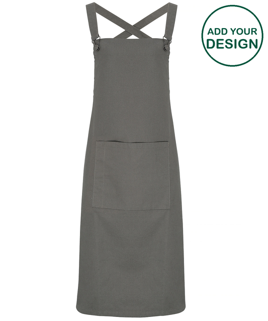 Cross back 'barista' bib apron