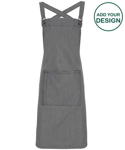 Cross back 'barista' bib apron