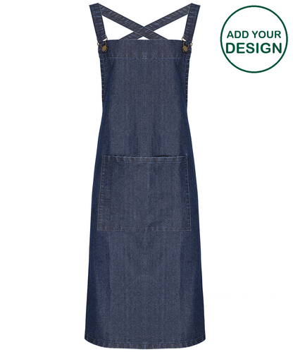 Cross back 'barista' bib apron