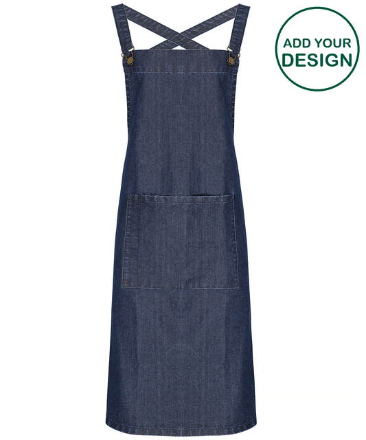 Cross back 'barista' bib apron