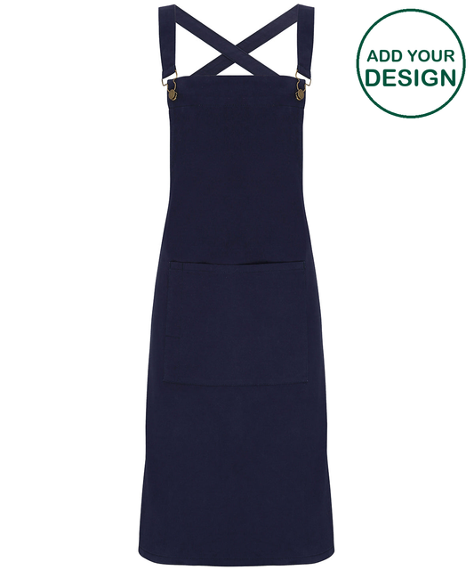 Cross back 'barista' bib apron