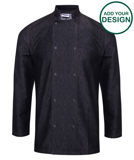 Denim chef's jacket