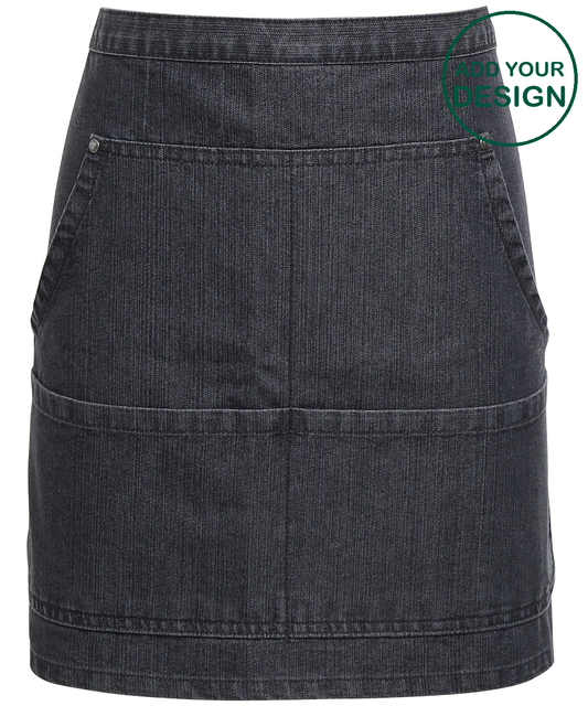 Jeans stitch denim waist apron
