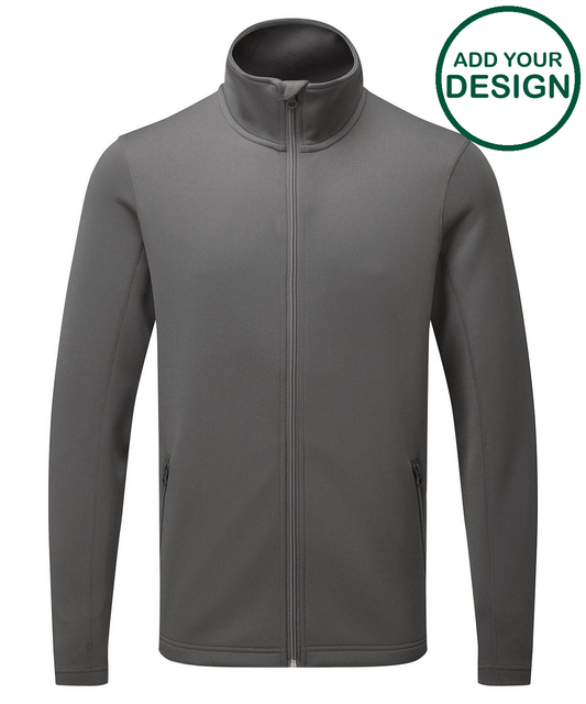 Men's spun dyed sustainable zip-through sweatshirt