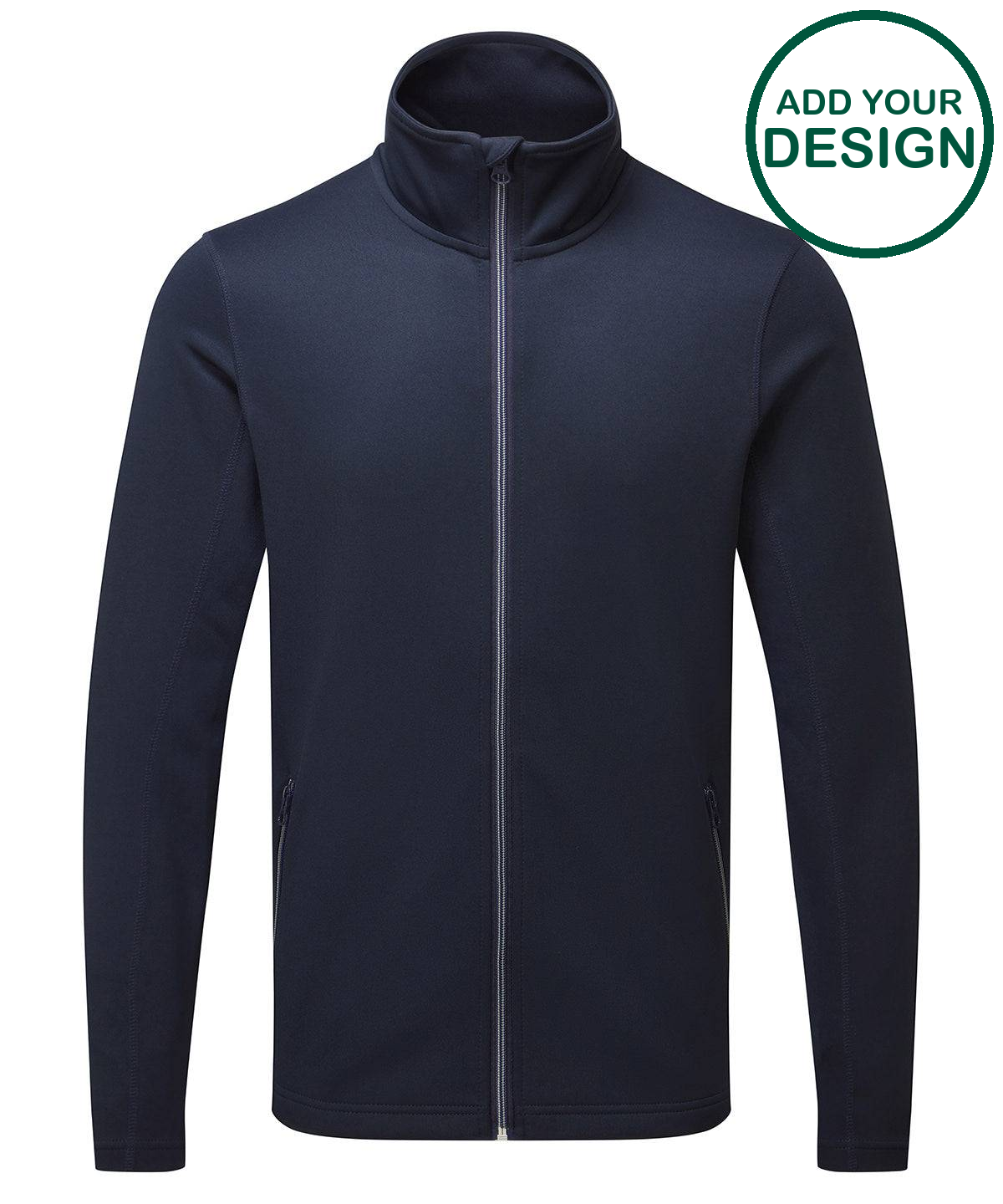 Men's spun dyed sustainable zip-through sweatshirt