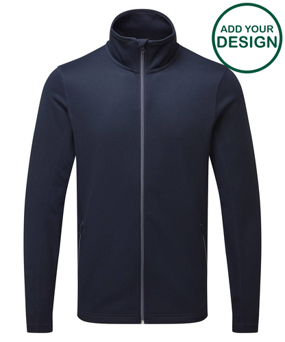 Men's spun dyed sustainable zip-through sweatshirt