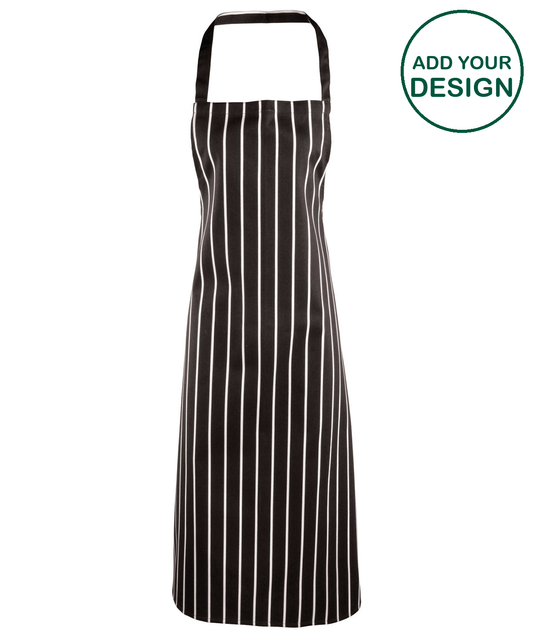 Striped bib apron