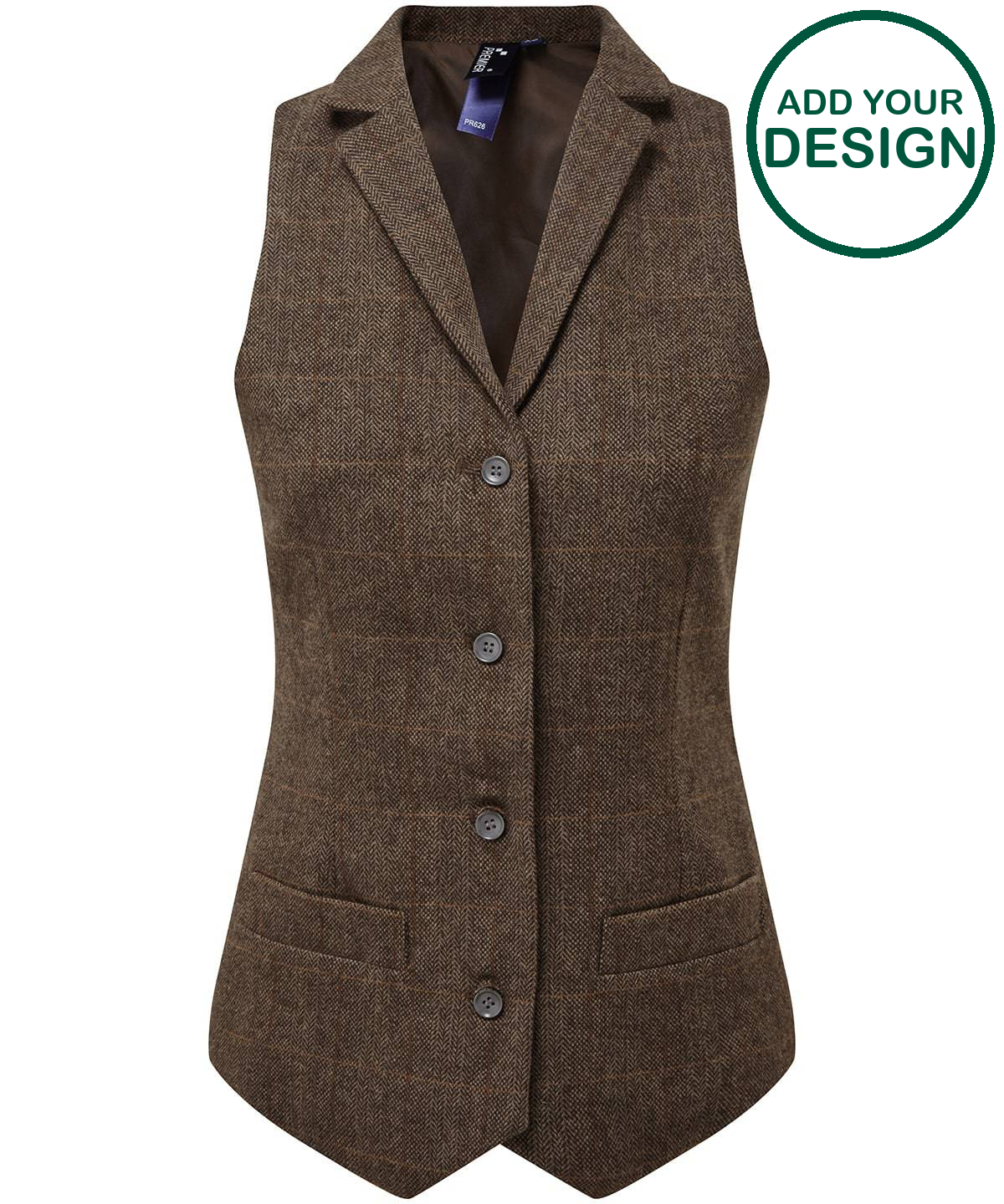 Women's herringbone waistcoat