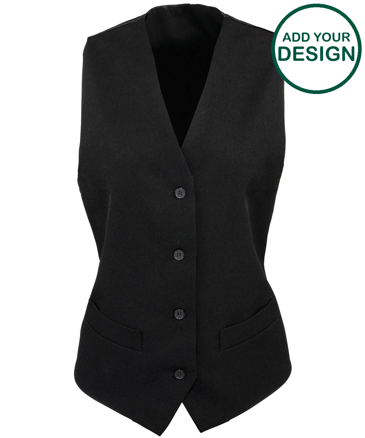 Women's lined polyester waistcoat