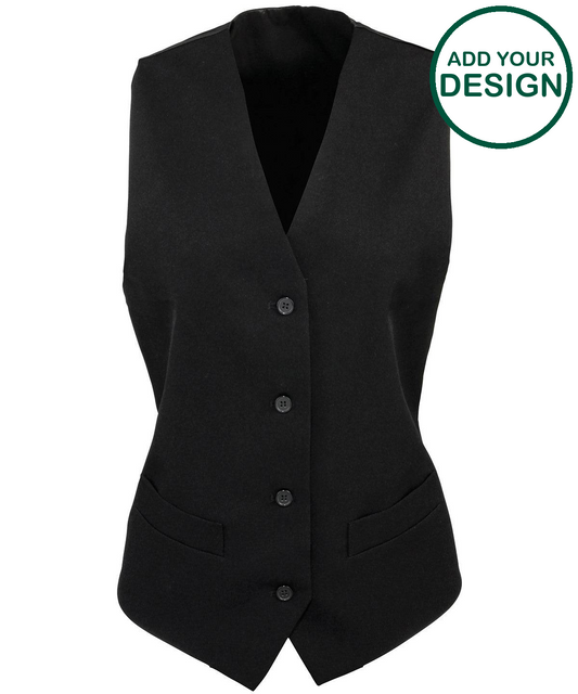 Women's lined polyester waistcoat
