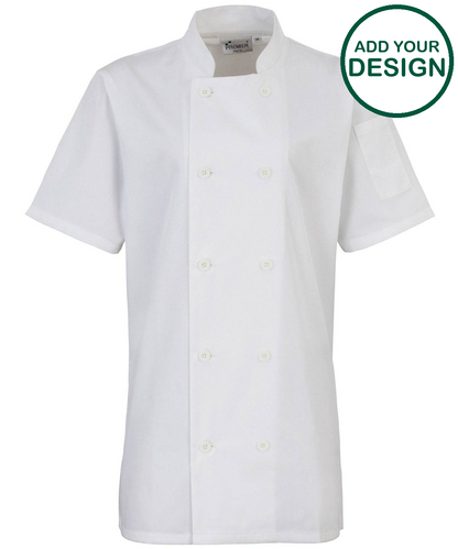 Women's short sleeve chef's jacket