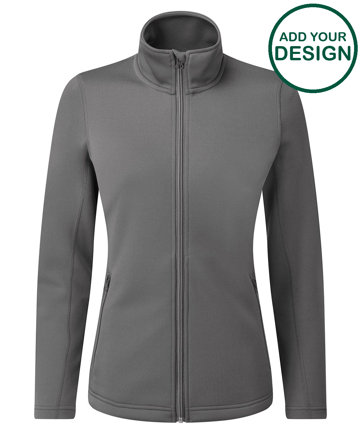 Women's spun dyed sustainable zip-through sweatshirt