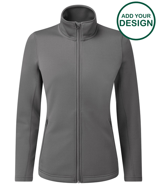 Women's spun dyed sustainable zip-through sweatshirt