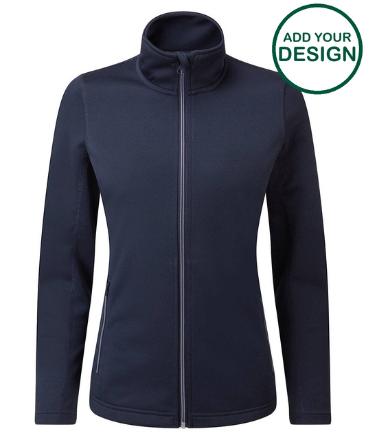 Women's spun dyed sustainable zip-through sweatshirt