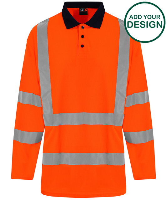 High visibility long sleeve polo