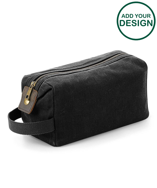 Heritage waxed canvas wash bag