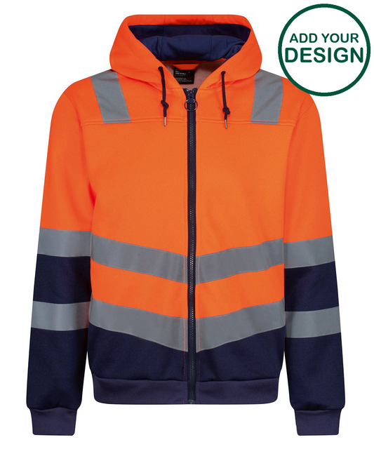 Pro hi-vis full zip hoodie