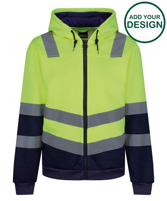 Pro hi-vis full zip hoodie