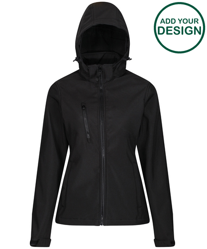 Women's venturer 3-layer hooded softshell jacket